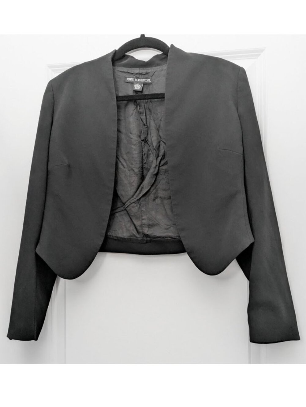 Cropped Blazer Jacket - Corporate Goth, Minimalist, Office Basics, Tailored